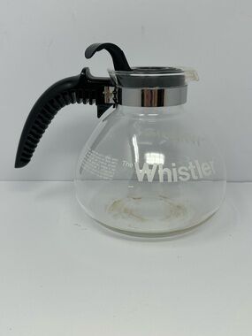Vintage GEMCO The Whistler Coffee Carafe Pot 8 Cup Heat Resistant Glass U9